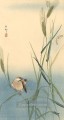 songbird on barley stalk Ohara Koson Shin hanga